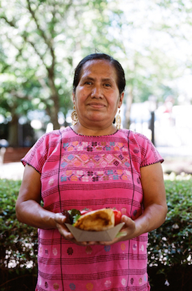 Doña Paula Ascuncion, owner of Mixteca Catering, participated in the Hacienda CDC microenterprise program