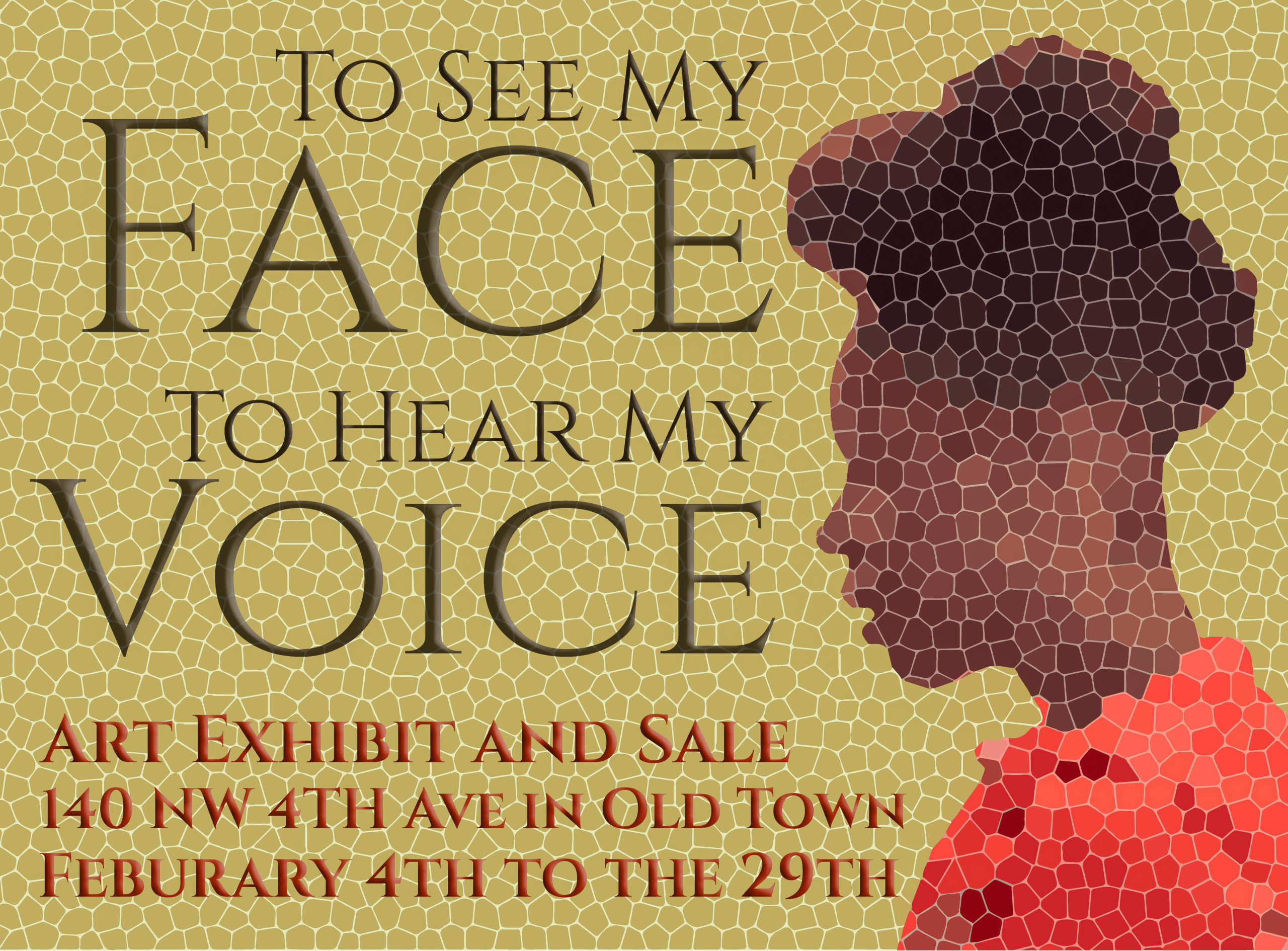 To See My Face, To Hear My Voice exhibit promotional graphic
