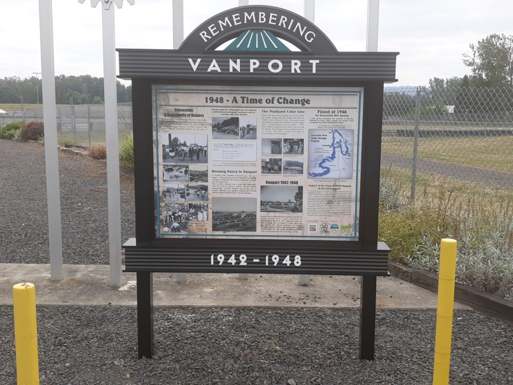 Vanport Placemarking Sign