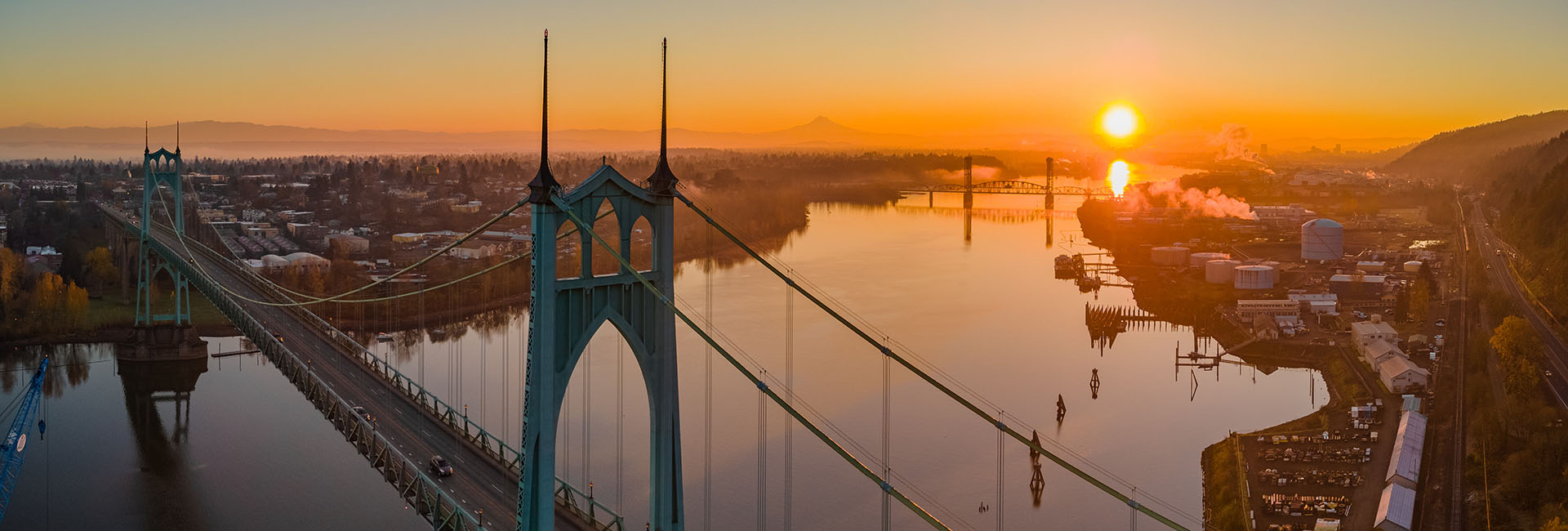 St Johns Bridge at sunset